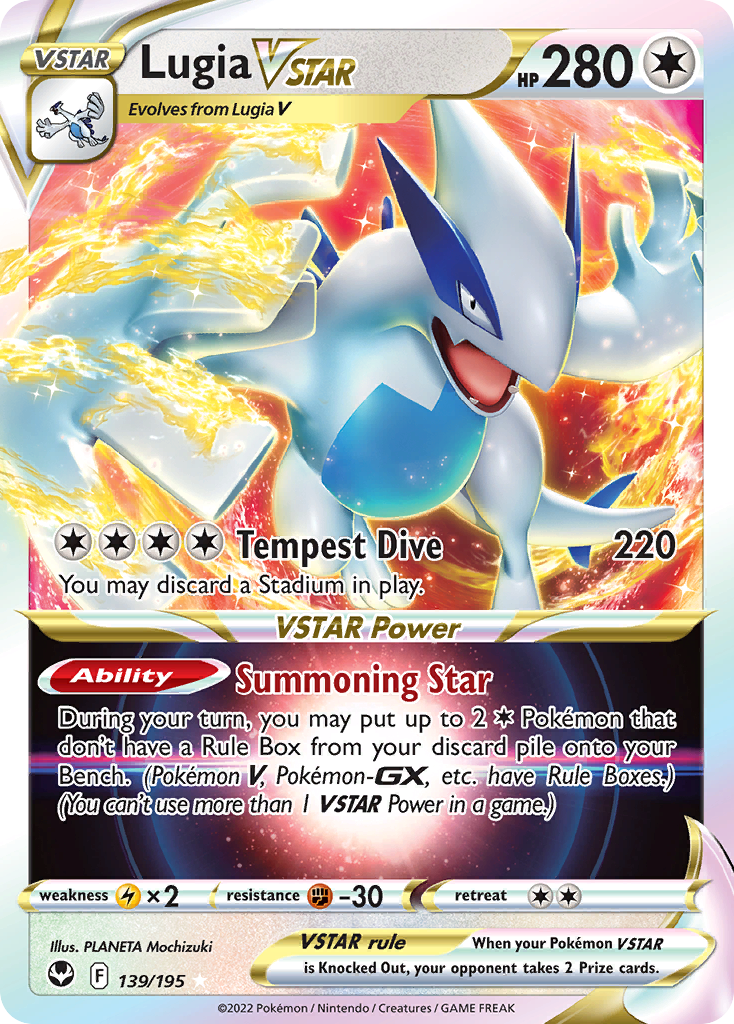 Lugia VSTAR 139/195 Silver Tempest English card