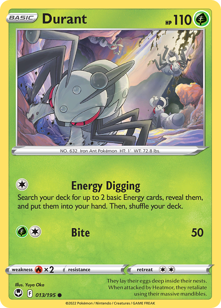Durant 13/195 Silver Tempest English Pokémon card