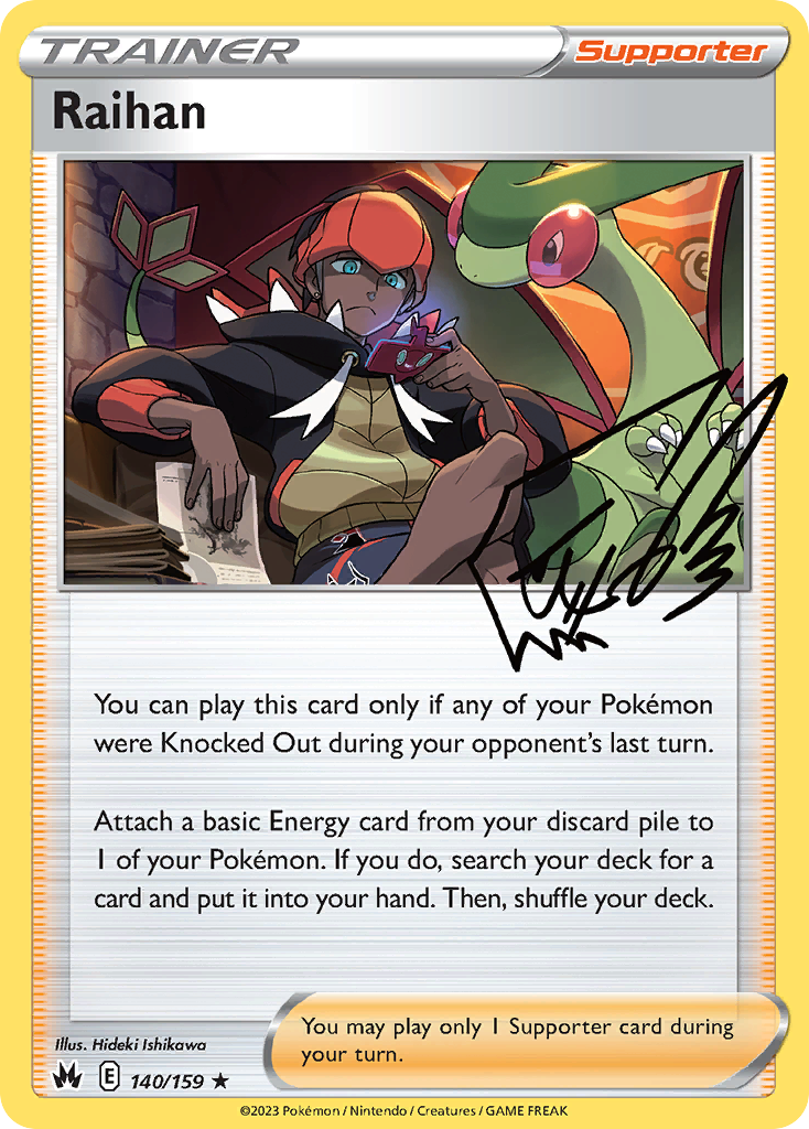 Raihan 140/159 Crown Zenith English Pokémon card