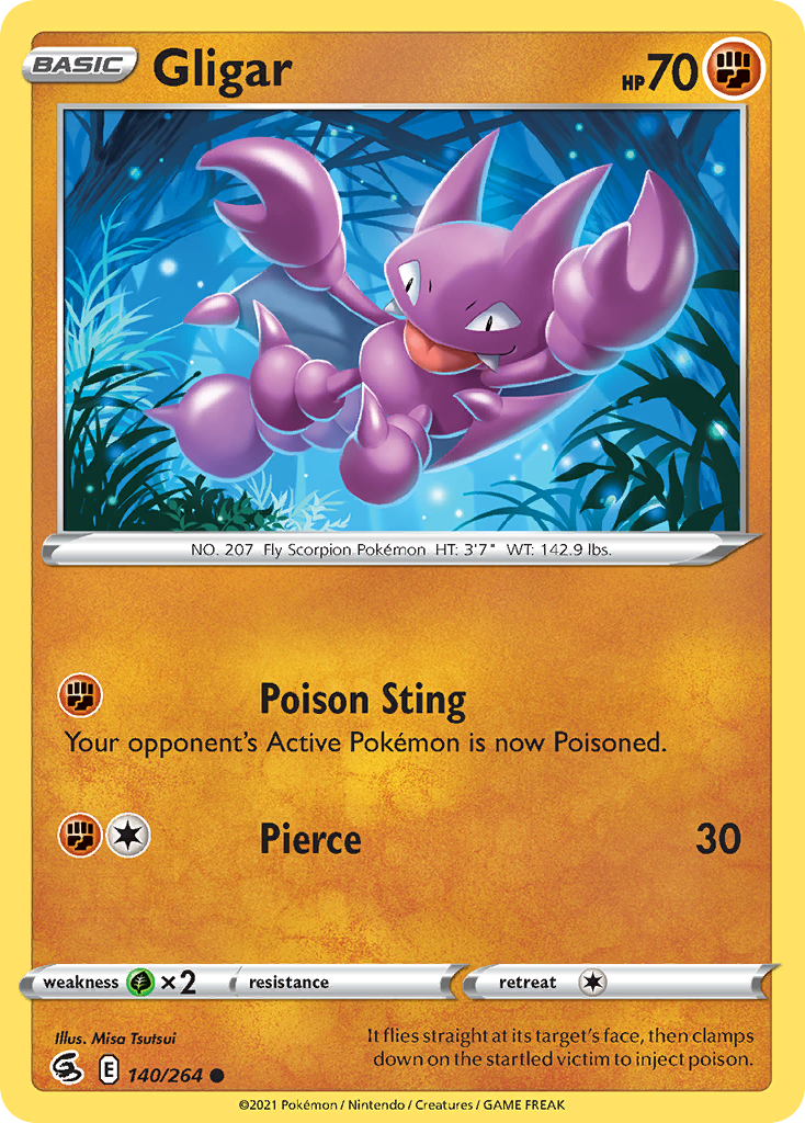 Gligar 140/264 Fusion Strike English Pokémon card
