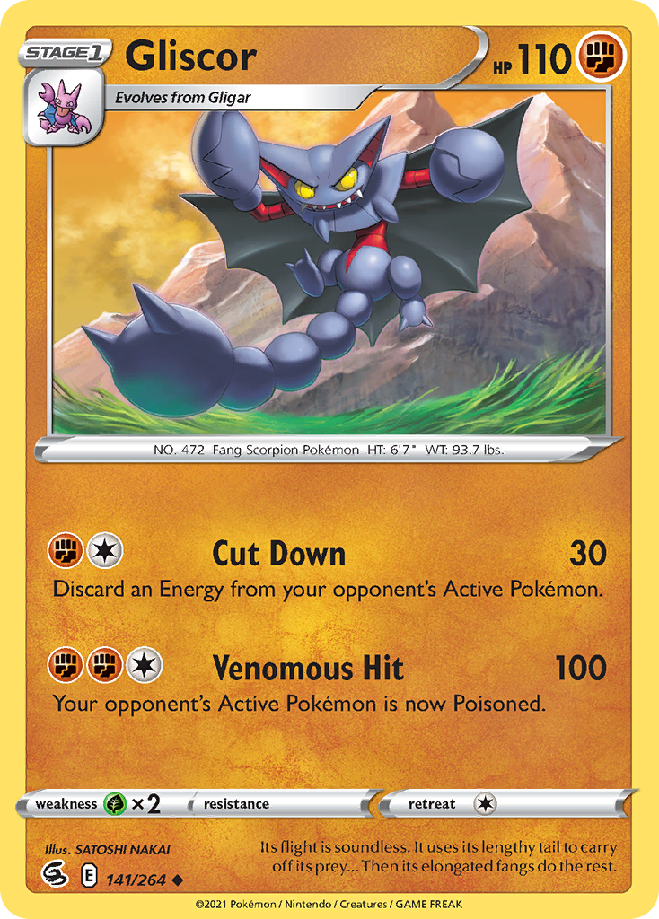 Gliscor 141/264 Fusion Strike English Pokémon card