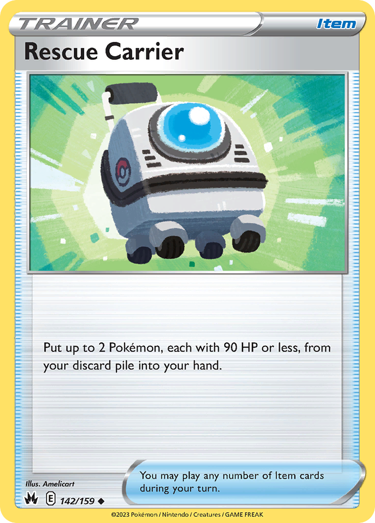 Rescue Carrier 142/159 Crown Zenith English card