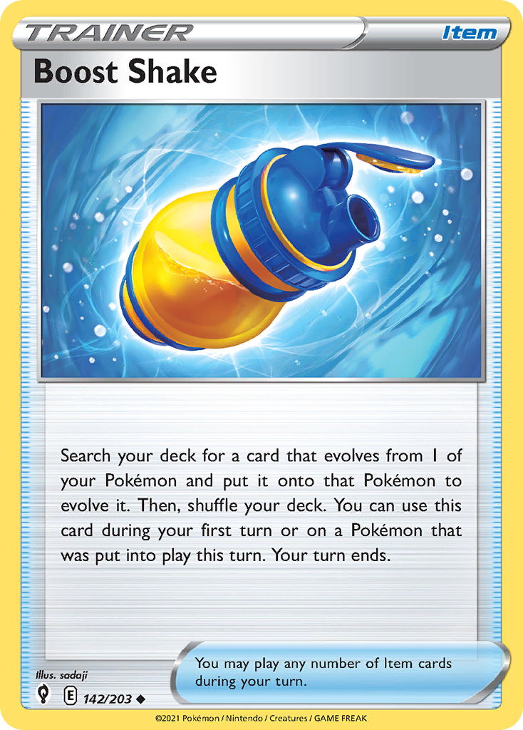 Boost Shake 142/203 Evolving Skies English Pokemon card