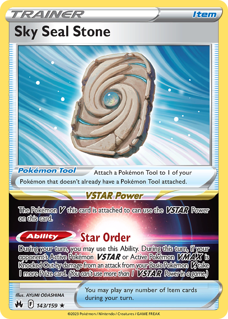 Sky Seal Stone 143/159 Crown Zenith English Pokémon card