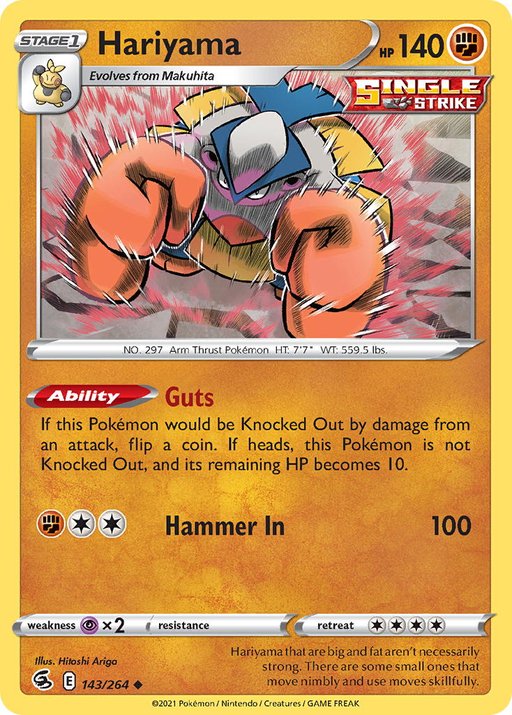 Hariyama 143/264 Fusion Strike English Pokémon card