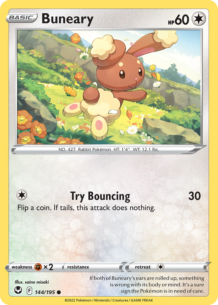 Buneary 144/195 Silver Tempest English Pokémon card