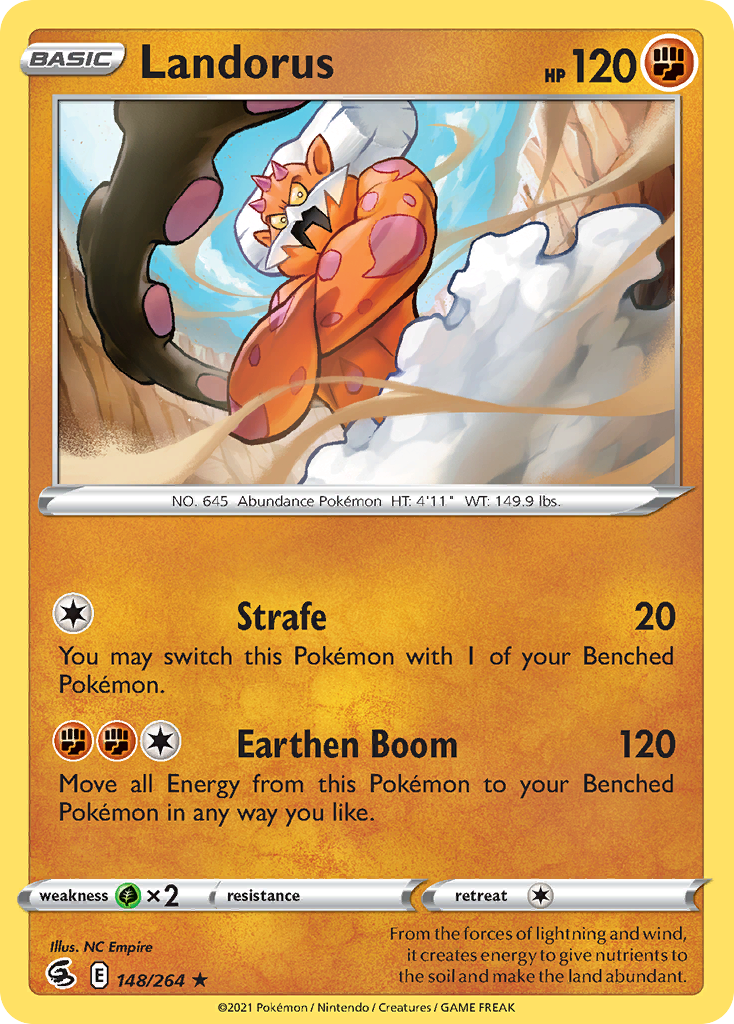 Landorus 148/264 Fusion Strike English Pokémon card