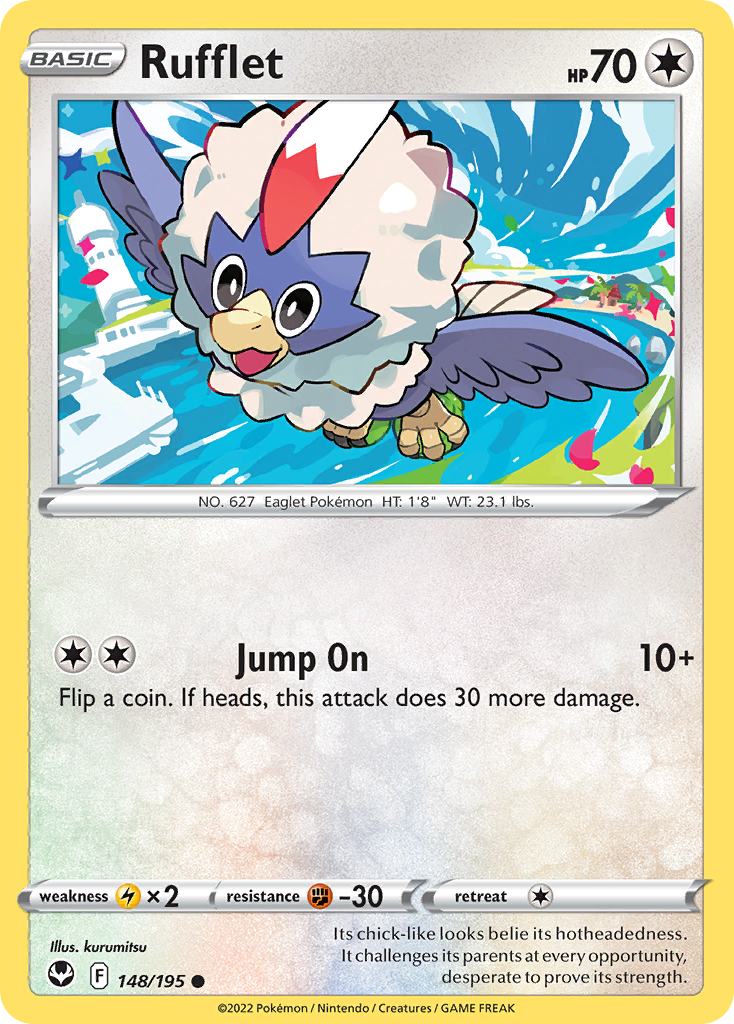 Rufflet 148/195 Silver Tempest English Pokémon card