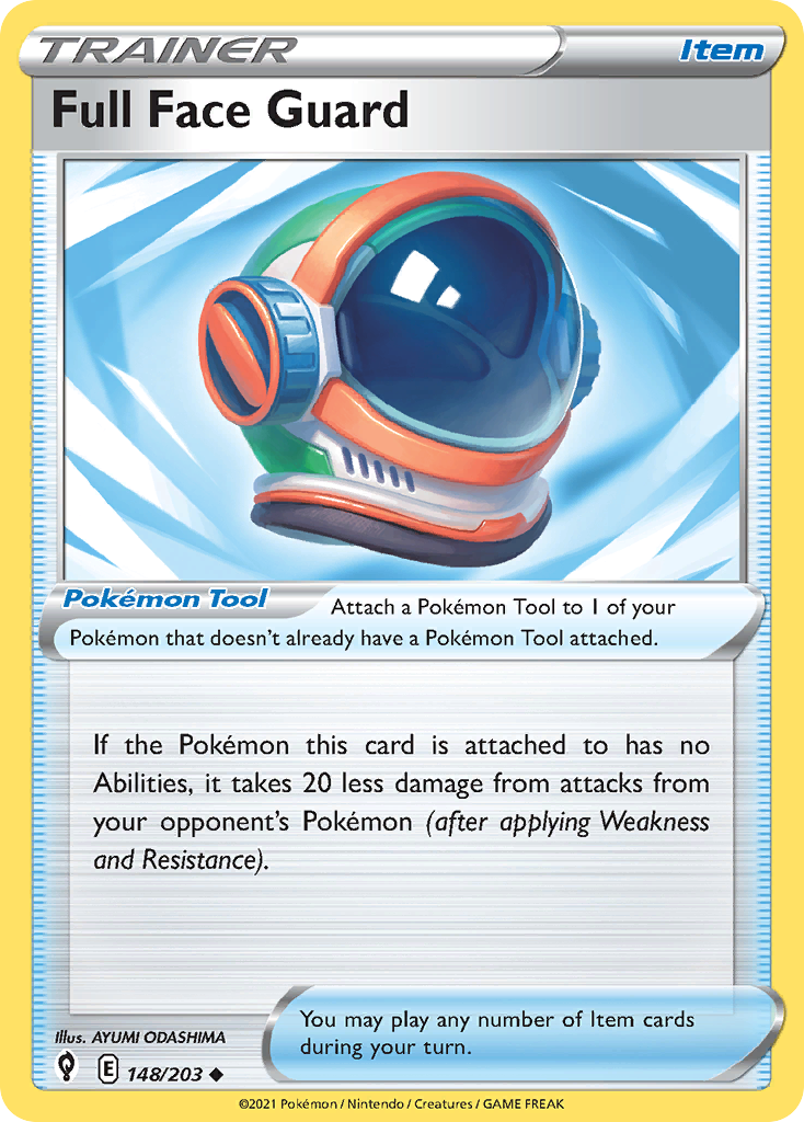 Full Face Guard 148/203 Evolving Skies English Pokemon card