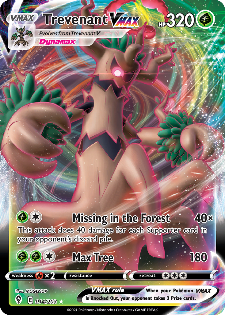 Trevenant VMAX 14/203 Evolving Skies English Pokemon card