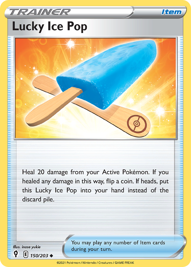 Lucky Ice Pop 150/203 Evolving Skies English Pokemon card