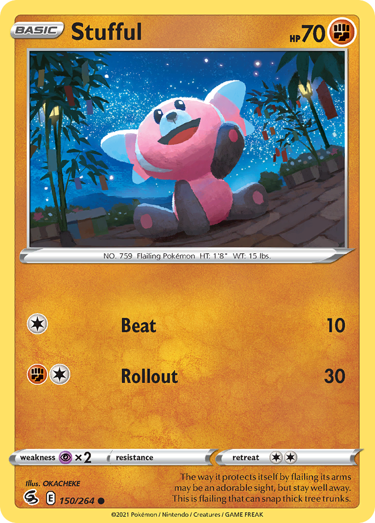 Stufful 150/264 Fusion Strike English Pokémon card