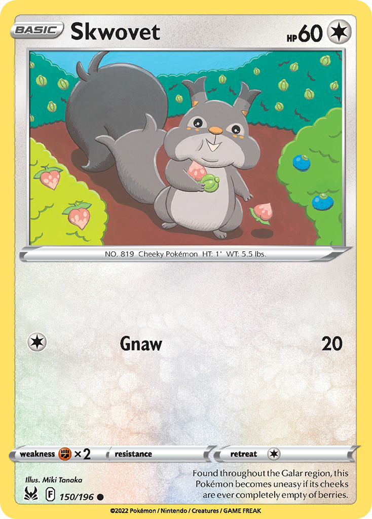 Skwovet 150/196 Lost Origin English card
