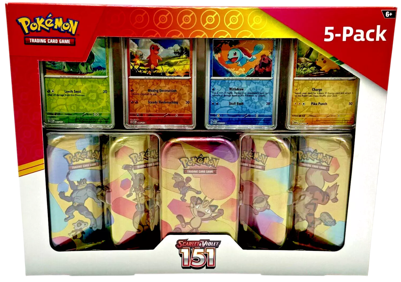 151 Mini Tin 5-Pack English Pokémon TCG product