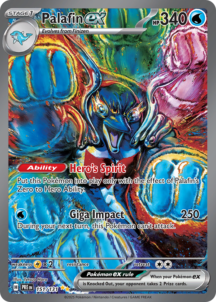 Palafin ex 151/131 Prismatic Evolutions English Pokémon card artwork