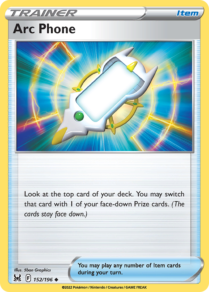 Arc Phone 152/196 Lost Origin English Pokémon card