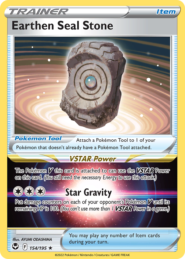 Earthen Seal Stone 154/195 Silver Tempest English card