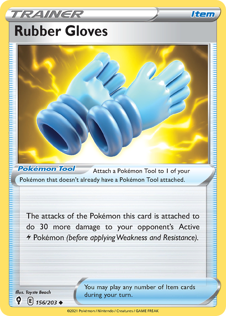 Rubber Gloves 156/203 Evolving Skies English Pokemon card