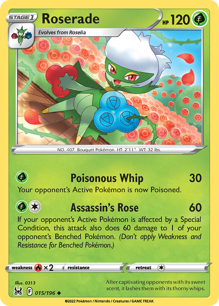 Roserade 15/196 Lost Origin English card