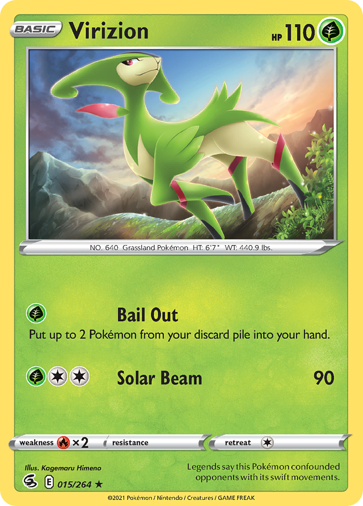 Virizion 15/264 Fusion Strike English Pokémon card
