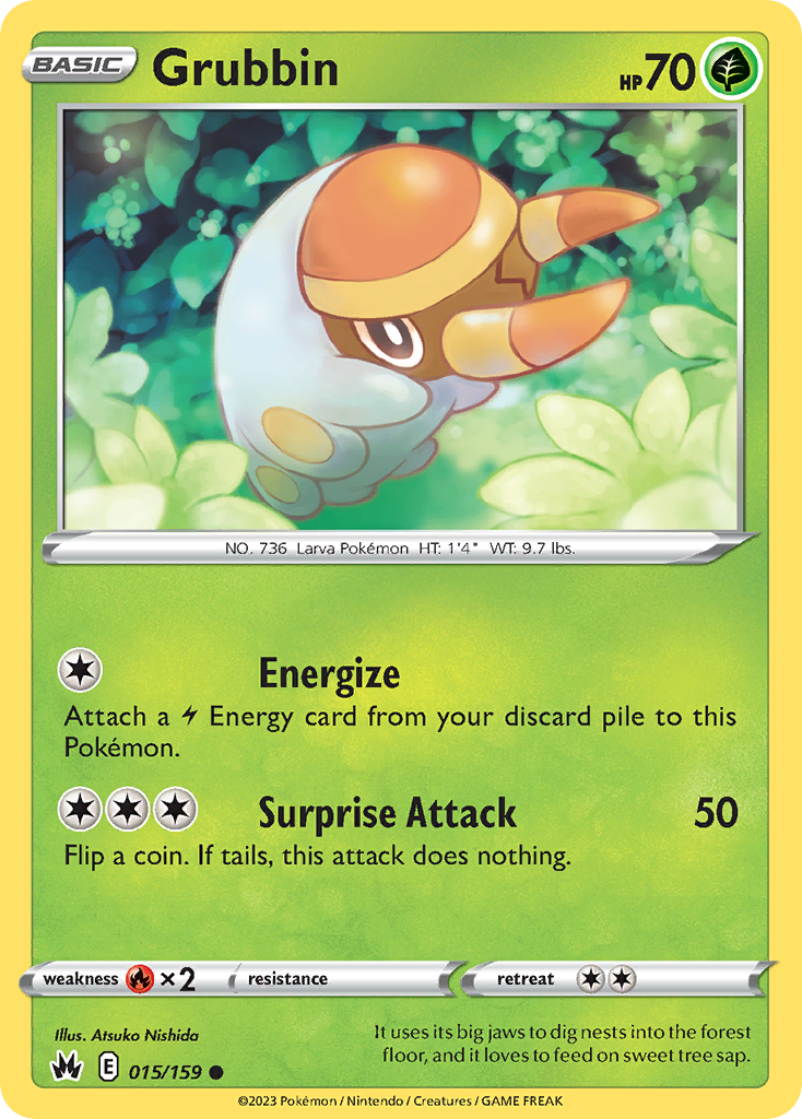 Grubbin 15/159 Crown Zenith English card