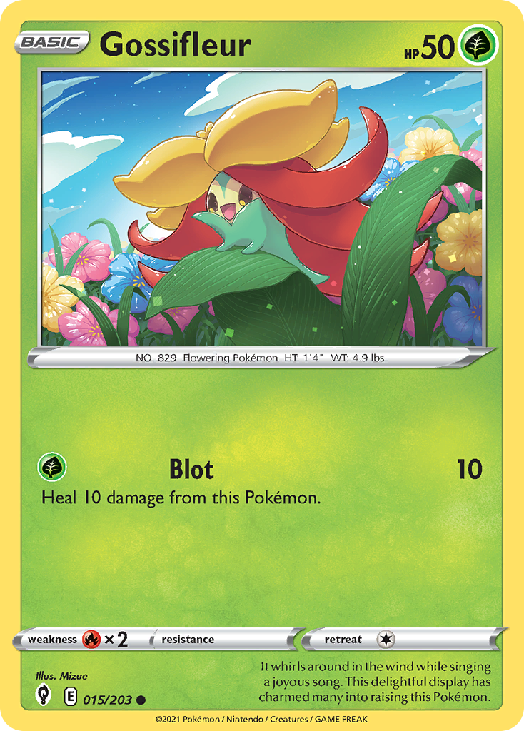 Gossifleur 15/203 Evolving Skies English Pokemon card