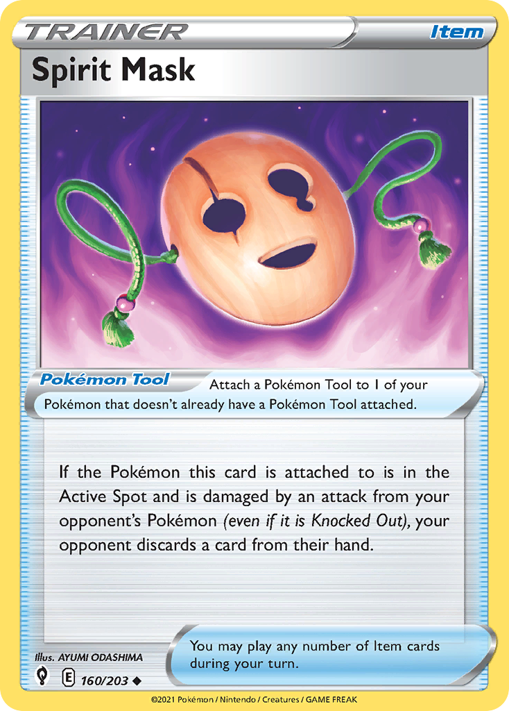 Spirit Mask 160/203 Evolving Skies English Pokemon card