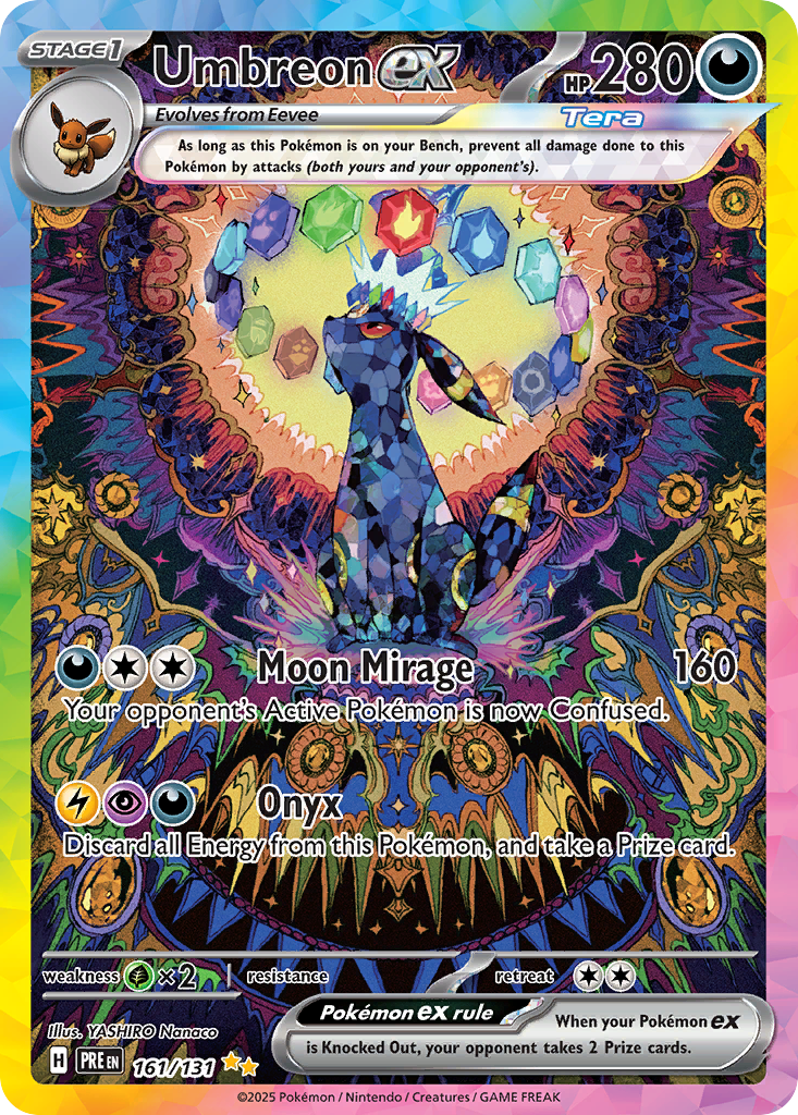Umbreon ex 161/131 Prismatic Evolutions English Pokémon card artwork