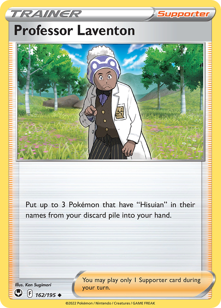 Professor Laventon 162/195 Silver Tempest English card