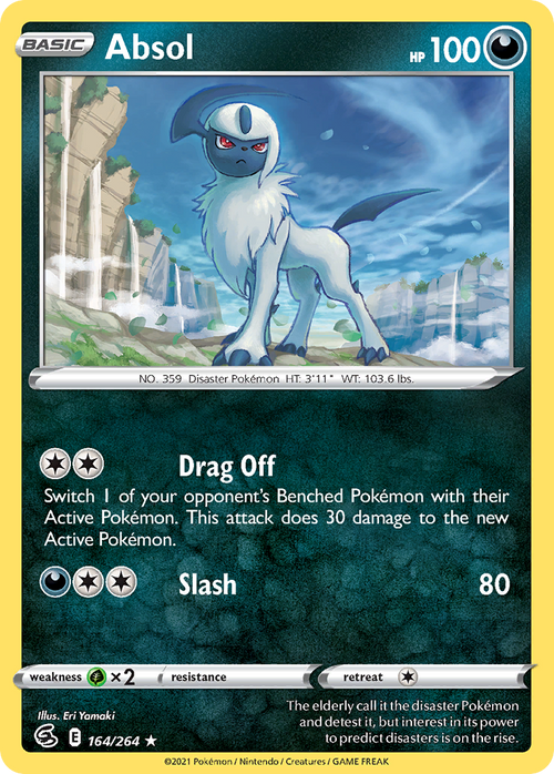 Absol 164/264 Fusion Strike English Pokémon card