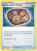 Unidentified Fossil 165/195 Silver Tempest English Pokémon card