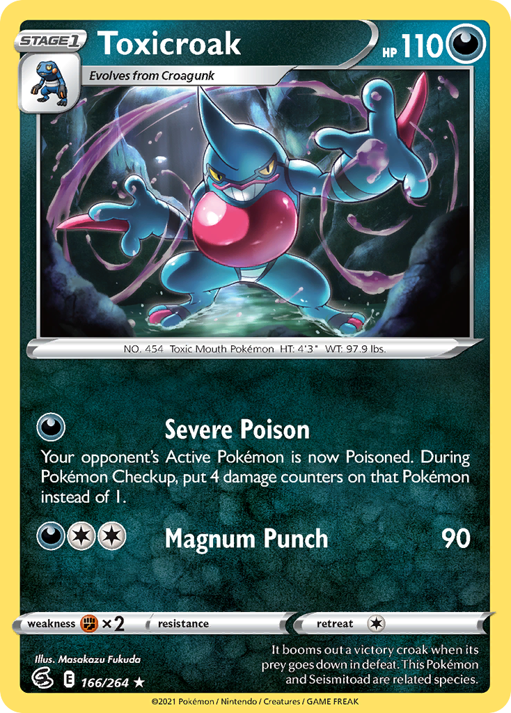 Toxicroak 166/264 Fusion Strike English Pokémon card