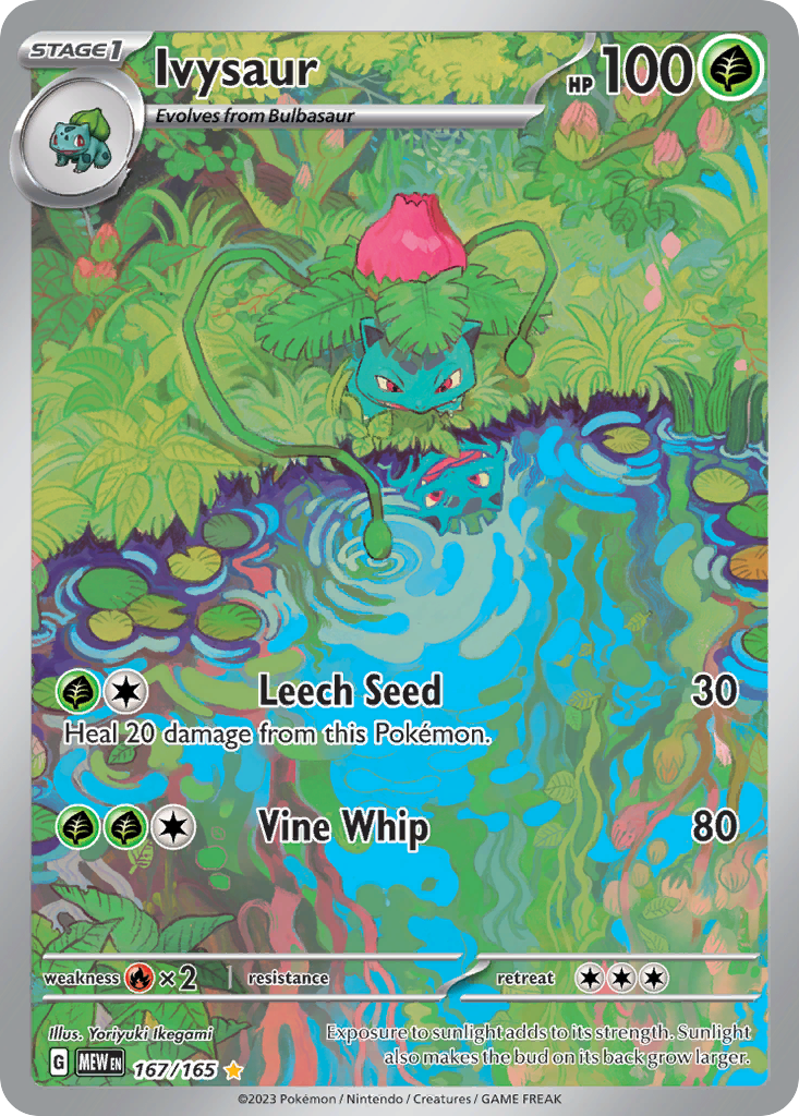 Ivysaur 167/165 151 English Pokémon card artwork