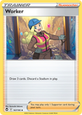 Worker 167/195 Silver Tempest English card