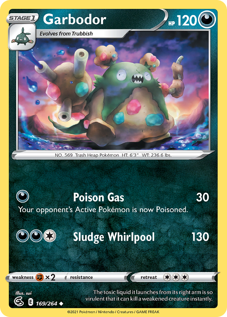 Garbodor 169/264 Fusion Strike English Pokémon card