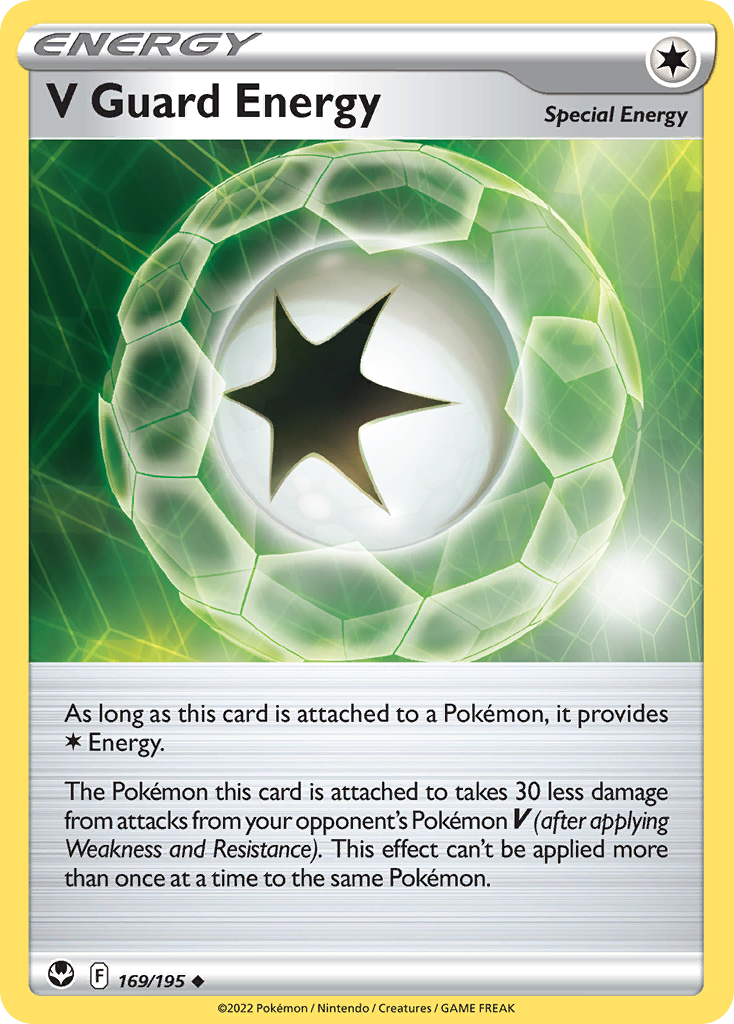 V Guard Energy 169/195 Silver Tempest English Pokémon card