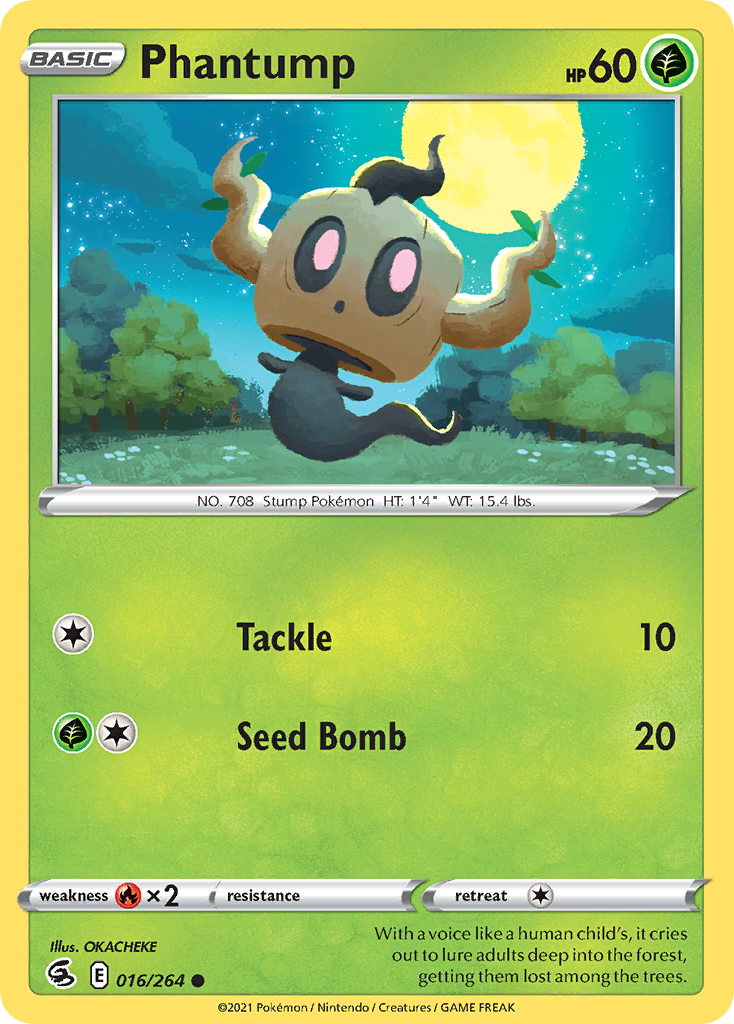 Phantump 16/264 Fusion Strike English Pokémon card