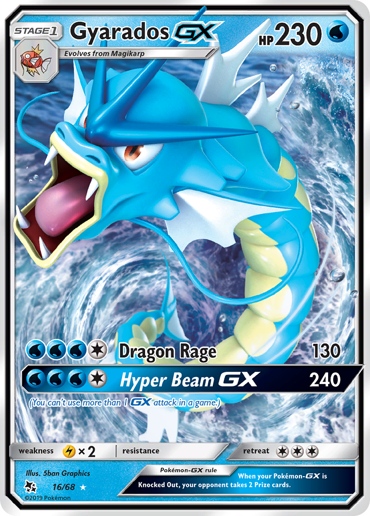 Gyarados GX 16/68 Hidden Fates English Pokémon card