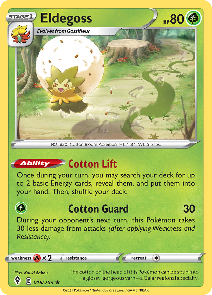 Eldegoss 16/203 Evolving Skies English Pokemon card
