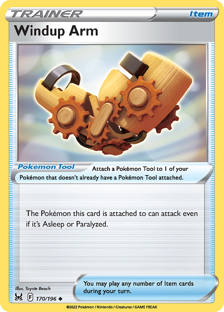 Windup Arm 170/196 Lost Origin English Pokémon card