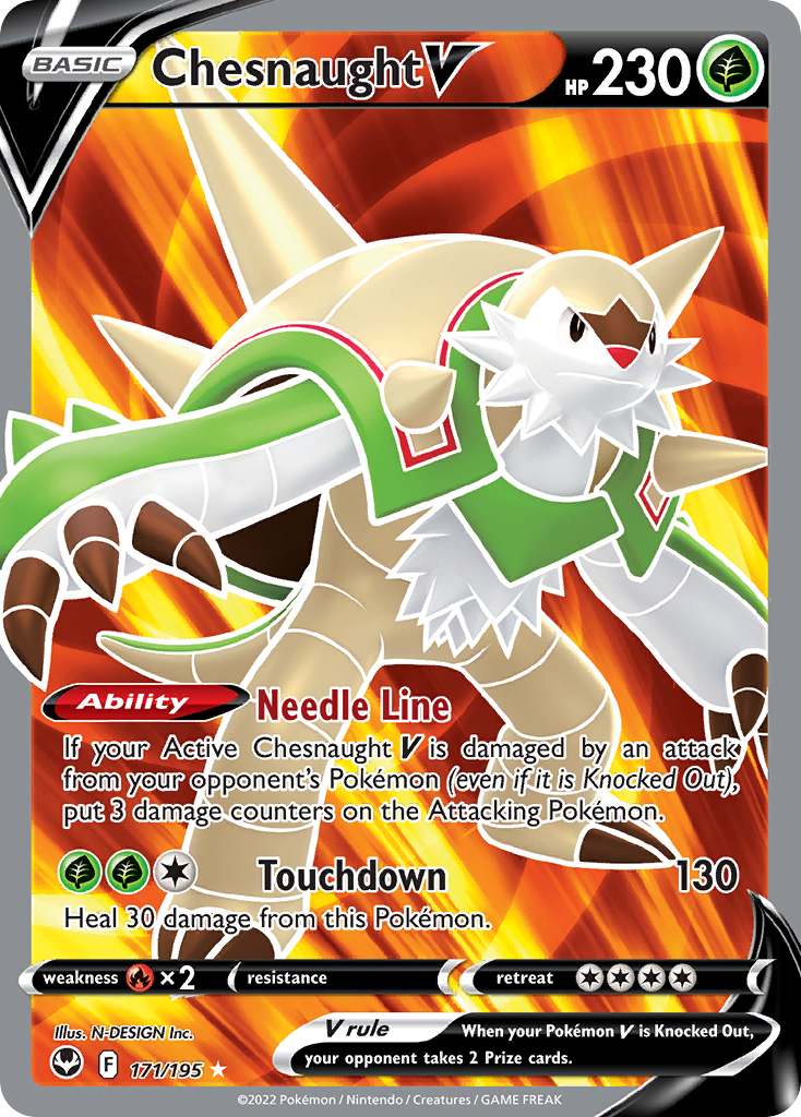 Chesnaught V 171/195 Silver Tempest English card