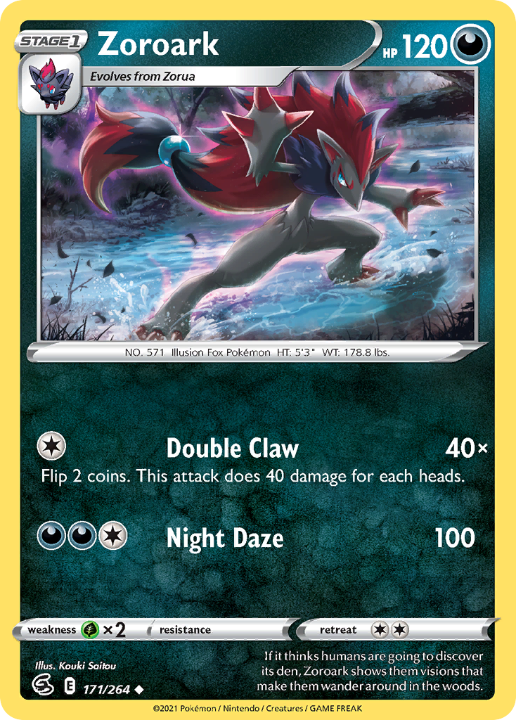 Zoroark 171/264 Fusion Strike English Pokémon card