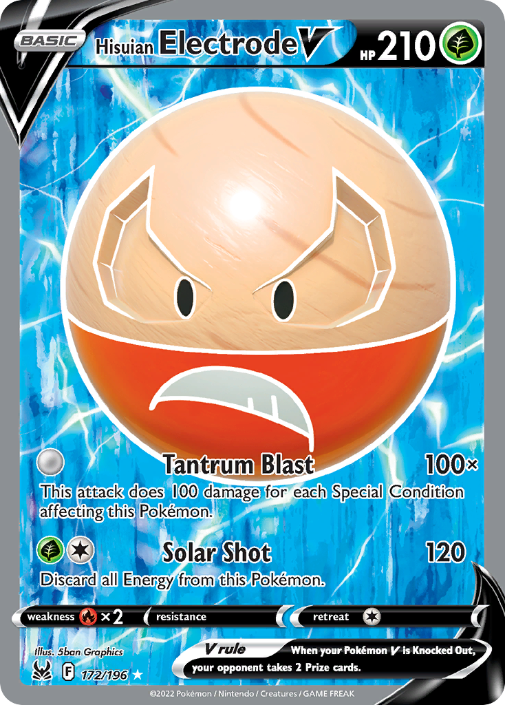 Hisuian Electrode V 172/196 Lost Origin English card