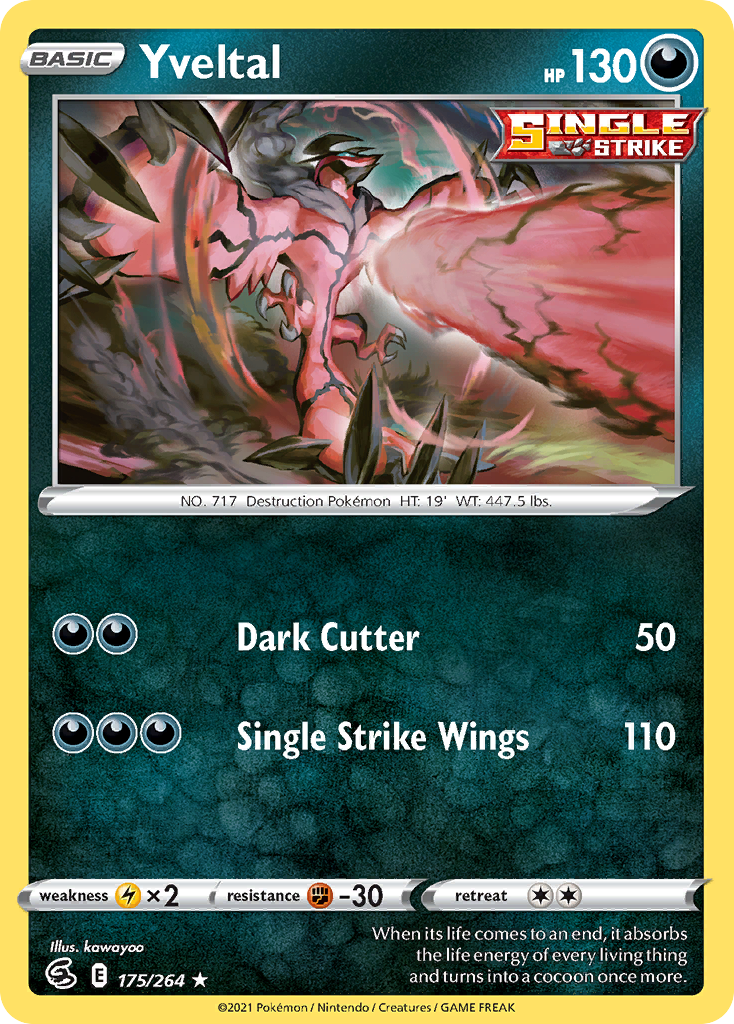 Yveltal 175/264 Fusion Strike English Pokémon card