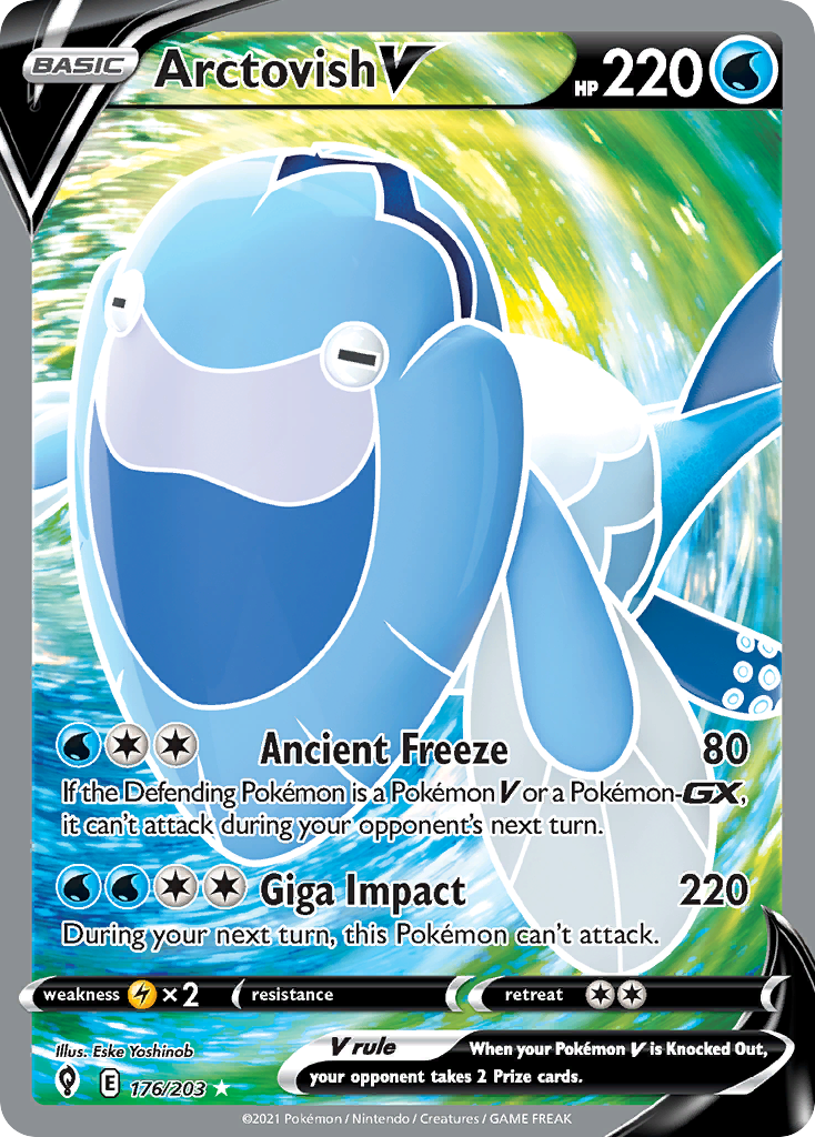 Arctovish V 176/203 Evolving Skies English Pokemon card