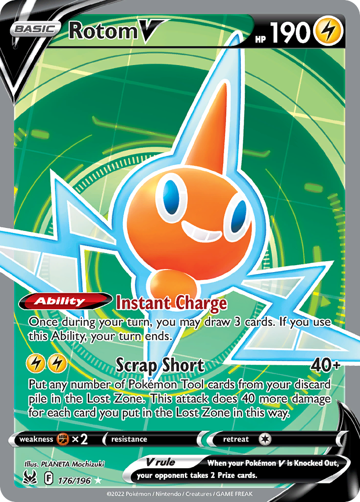 Rotom V 176/196 Lost Origin English Pokémon card