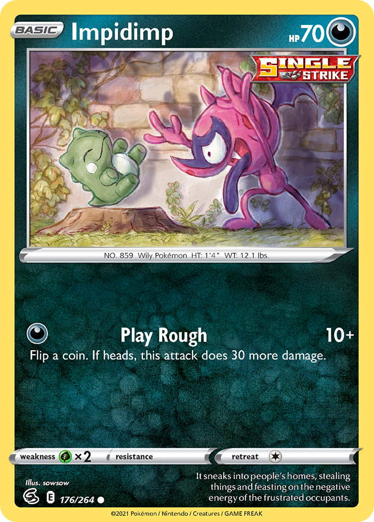Impidimp 176/264 Fusion Strike English Pokémon card