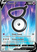 Unown V 176/195 Silver Tempest English Pokémon card