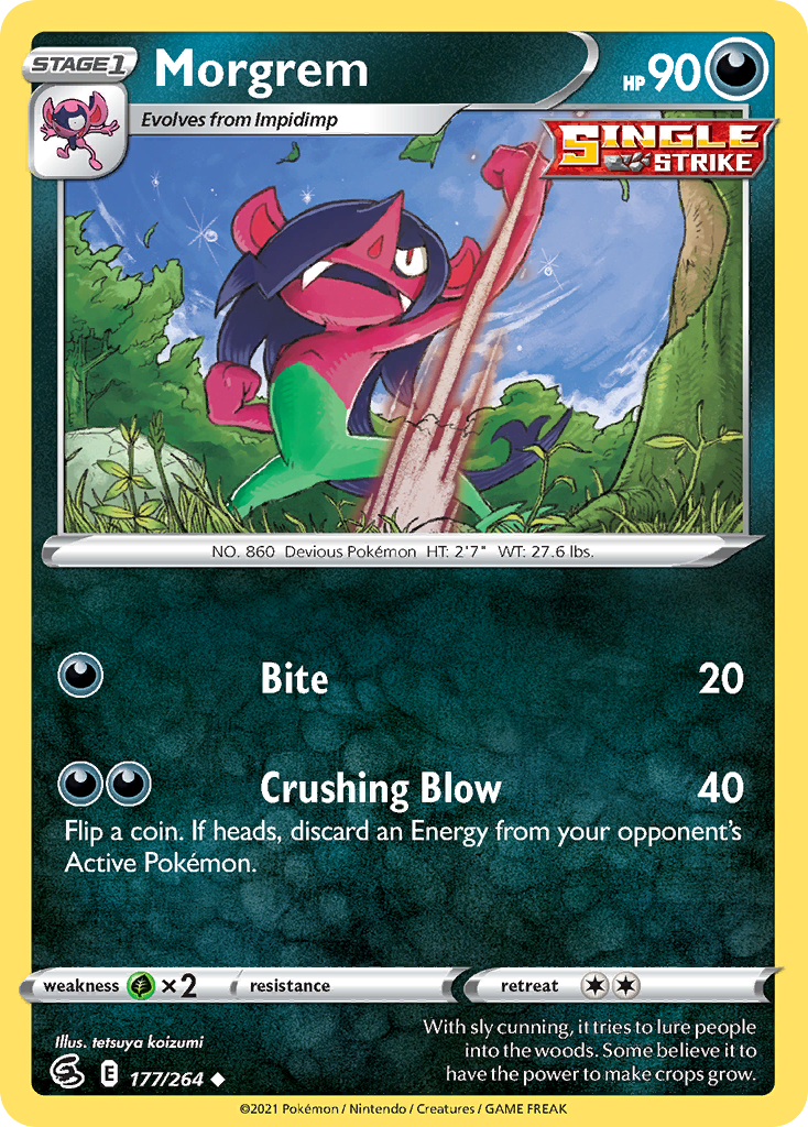 Morgrem 177/264 Fusion Strike English Pokémon card