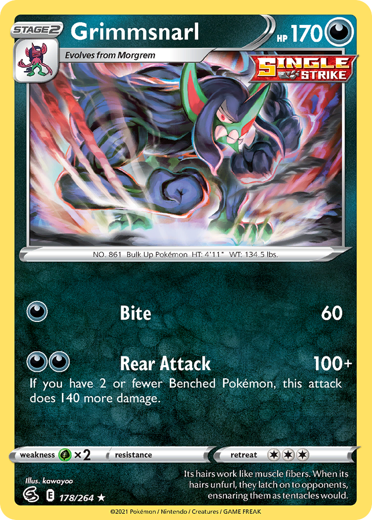 Grimmsnarl 178/264 Fusion Strike English card